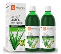 Krishna's Herbal & Ayurveda Aloe Vera Amla Mix Juice - 1 l (confezione da 2)