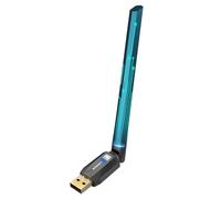 Krisnorey Adattatore Bluetooth 6.0 a lungo raggio per PC, PA integrato per dongle USB wireless ad alto guadagno 5dBi per Windows 11/10/8.1 Laptop Desktop, Plug & Pair w/Bluetooth Cuffie Altoparlante