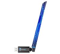 Krisnorey Adattatore USB 2-in-1 Wi-Fi 6 Bluetooth 5.4 per PC portatile, 5dBi ad alto guadagno AX900 2.4G/5GHz Wireless WiFi Network Dongle Auto-Driver per Windows 11 10 Desktop, Plug n Pair Headset