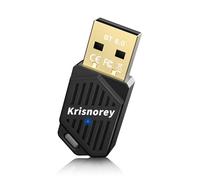 Krisnorey Ultimo adattatore Bluetooth 6.0 per PC portatile, mini adattatore wireless USB Dongle per computer desktop Windows 11/10/8.1, Plug & Pair w/auricolare Bluetooth altoparlante tastiera mouse