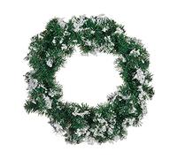 Krist+ Corona di Natale Fiocchi di Neve Bianco Verde