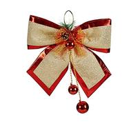 Krist+ Fiocco 34 x 35 cm Ornamento Natale Rosso Oro Plastica