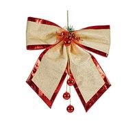 Krist+ Fiocco 54 x 60 cm Ornamento Natale Rosso Oro Plastica