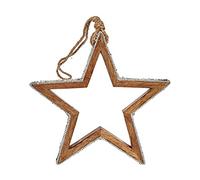 Decorazione Natalizia Stella Porporina Sagoma 23 x 2,5 x 40 cm Argentato Legn