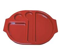 Kristallon - 10 vassoi per alimenti, 25 x 375 x 278 mm, colore: rosso