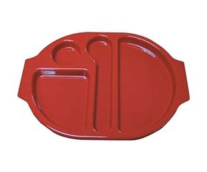 Kristallon - 10 vassoi per alimenti, 25 x 375 x 278 mm, colore: rosso