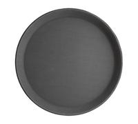 Kristallon, vassoio rotondo antiscivolo nero, 280 mm, piatto da portata