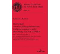Kristina Kober Der Schutz von Geschaeftsgeheimnissen im Geric (Copertina rigida)