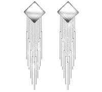 KristLand Catena Orecchini Nappa Placcato Oro 925 Sterling Silver Ipoallergenico Orecchini Pin Drop Party Wedding Gift Box per le Donne Donne Ragazze Colore Argento