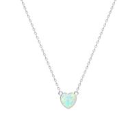 KristLand Collana Cuore Opale Argento 925 Placcato Oro Gioiello Donna Regalo Compleanno San Valentino Festa della Bijoux Donne Gioielli Eleganti Gioielli di Lusso Monile Femminile Idea Regalo per Lei