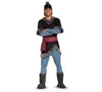 Kristoff Costume per adulti, Disney Frozen, tunica da uomo con cappello, cintura, pantaloni e copriscarpe, L (40-42)
