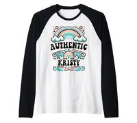 Kristy 100% Authentic Cute Retro Girls Kristy Name Maglia con Maniche Raglan