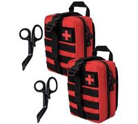 Krisvie 2PCS Smontabile EMT Sopravvivenza Kit di Primo Soccorso,Realizzato in Tessuto Impermeabile a 1000 D Adatto a Trekking Scalata e Altre Campeggio attività all'aperto