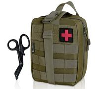 KrisVie Kit di soccorso, vuoto kit di sopravvivenza, astuccio multiuso per il primo soccorso all'aperto, in campeggio, pesca, esercito, escursionismo, sul terreno, kit medico salvataggio
