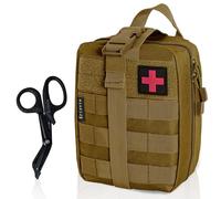 Krisvie Smontabile EMT Sopravvivenza Kit di Primo Soccorso,Realizzato in Tessuto Impermeabile a 1000 D Adatto a Trekking Scalata e altre Campeggio Attività all'aperto