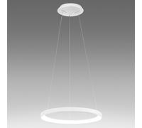 KRIZIA S/P 3000K - SOSPENSIONE COLORE BIANCO A LED 3000K 2300LM 30W DIMMERABILE IN ALLUMINIO D.48CM