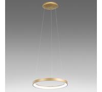 KRIZIA S/P 3000K - SOSPENSIONE COLORE ORO A LED 3000K 2200LM 30W DIMMERABILE IN ALLUMINIO D.48CM