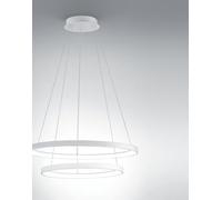 KRIZIA sospensione doppio anello Ø58 led dimmerabile 88watt bianco Gea luce