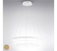 KRIZIA Sospensione GEA LUCE Alluminio Acrilico LED 3000K D. 58 a 2 Anelli