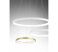 KRIZIA sospensione oro media Ø58 led dimmerabile 50watt luce calda Gea luce