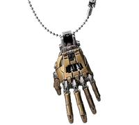 KRJGOERG 1Pcs Creativo Movable Finger Joints Robot Mano Collana Gioielli Moda Meccanico Bionic Mano Ciondolo con Catena per Uomini Donne, 1.0*1.0*1.0