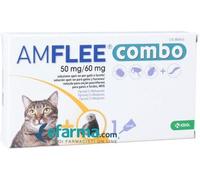 Krka farmaceutici Amflee Combo Gatti e Furetti 50mg+60mg 1 Pipetta