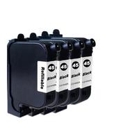 KRLAZdN Compatibile con cartuccia d'inchiostro ricaricabile HP45 51645A 45 Plotter grafico CAD HP1280 1180(4X BLACK)