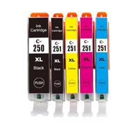 KRLAZdN Confezione da 20 cartucce d'inchiostro PGI250 CLI251 compatibili con stampanti MG5420 MG5422 MG5520 MG5522 MG6420 IP7220 MX722 MX922 IX6820(1 set)