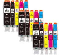 KRLAZdN Confezione da 20 cartucce d'inchiostro PGI250 CLI251 compatibili con stampanti MG5420 MG5422 MG5520 MG5522 MG6420 IP7220 MX722 MX922 IX6820(3 set)