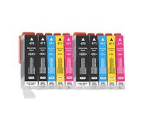KRLAZdN KMCYinks 1-5 Set PGI470 CLI471 PGI-470XL CLI-471XL Cartucce d'inchiostro compatibili con stampanti TS5040 TS6040 TS8040 TS9040 MG5740(2Set)