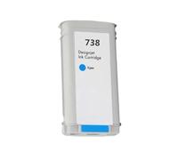KRLAZdN Qualità compatibile con la cartuccia d'inchiostro DesignJet T850 T950 HP738 modello(Cyan-130ml)