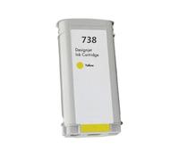 KRLAZdN Qualità compatibile con la cartuccia d'inchiostro DesignJet T850 T950 HP738 modello(Yellow - 130ml)