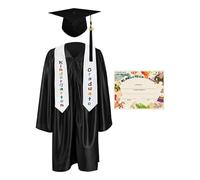 Krmoau Cappello Di Laurea E Mantello Per Bambini | Set Di Laurea Del Bambino | 2025 Edizione Fotografica Vestito Per Bambini Da 5-13 Anni