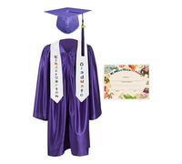 Krmoau Cappello Di Laurea E Robe Per Bambini - Set Di Laurea Del Bambino | 2025 Edizione Fotografica Vestito Per Bambini Da 5-13 Anni