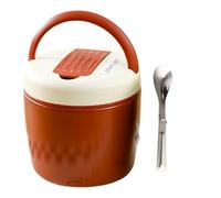 Krmoau Contenitore termico da 1,2 l, grande apertura, a prova di perdite, con cucchiaio e borsa, contenitore termico, per campeggio, sport, attività all'aperto, escursioni, arrampicata, viaggi