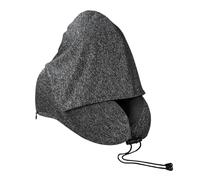 Krmoau Cuscino cervicale da viaggio, lavabile, con cappuccio, per viaggiare, per aerei, per viaggi in aeroporto, letto, divano, ufficio, lettura, seduti a casa, pazienti che dormono