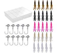 Krmoau Esche Morbide,Esca Affondante Realistica | Per Persico Trota Salmerino Luccioperca Pesce Gatto Crappie Fiume Torrente Palude Lago
