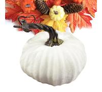 Krmoau Mini zucche di velluto, piccole zucche di velluto, decorazione colorata per raccolti di zucca, 10 cm, fatta a mano, per Halloween, autunno, colture di verdure, simulazione di zucche, accessori