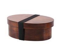 Krmoau Scatole per il pane, con elastica, contenitori e - per picnic e legno, per alimenti, pasti, insalate, sushi scuola, viaggi