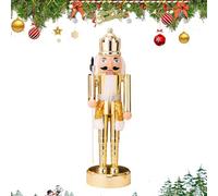 Krmoau Schiaccianoci a forma di statuette in legno, decorazione per la casa, la scuola, la scrivania, la stanza, il compleanno, le festività, il dormitorio