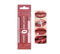 Krmoau Set di e per contorno labbra, set per trucco con alta pigmentazione, resistenti ai trasferimenti, per donne e ragazze, per tutti i giorni, feste, appuntamenti, viaggi