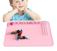 Krmoau Tappetino da pittura in silicone, 60 x 40 cm, resistente al calore, antiaderente, facile da riporre, per ragazze, donne, uomini, bambini, bambini