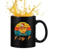 Krmoau Tazza da caffè con polli - 350 ml in ceramica calda e fredda, originale tazza da caffè del mattino, per casa, ufficio, appartamento, dormitorio, studio, soggiorno, sala da pranzo