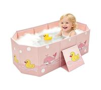 Krmoau Vasca da bagno pieghevole per bambini, Papera antiribaltamento, Vasca domestica per bimbi, Per Ragazze, Casa, Asilo, Viaggi, Hotel, Bagno, Routine Quotidiana, Vacanze, Campeggio, Appartamento,