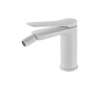 Krobec Rubinetto Bagno, Miscelatore Monocomando con Ugello Rotante Spruzzatore, Rubinetti per Lavabo e Bidet, Aeratore Rimovibile, H59 Ottone Bianco opaco, Acqua Calda e Fredda, Senza Piombo.