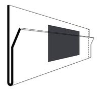 krog porta etichette magnetico con verkuerzter e Avanti curva anteriore, 210 X 55 mm, 50 pezzi trasparente