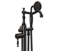 Kroias Rubinetto per vasca da bagno in bronzo lucidato ad olio Riempitrice per vasca indipendente Riempitrice per vasca da bagno ad alta pressione con maniglia singola Riempitrice per vasca da bagno