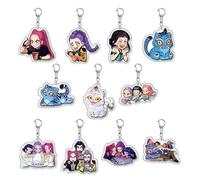 Kroilucaly Kpop Dem_on Hu_nters - Portachiavi con ciondolo a forma di anime Rumi, Mira, Zoey, Huntrix Merch, in acrilico, per fan di Kpop, regalo, K2, Taglia unica