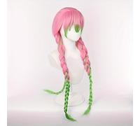 Kroilucaly Parrucca Cosplay, Parrucca Demon Slay, Una Rete per Capelli Gratuita, Per Halloween, Festa, Carnevale, Vita Notturna, Concerti, Cosplay Anime, Regalo Di Compleanno, Parrucca Donna (Kanro