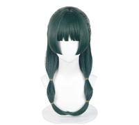 Kroilucaly Parrucca per cosplay, parrucca mao-ma verde, una rete per capelli gratuita, per Halloween, festa, carnevale, vita notturna, concerti, cosplay anime, regalo di compleanno, parrucca (mao-ma)
